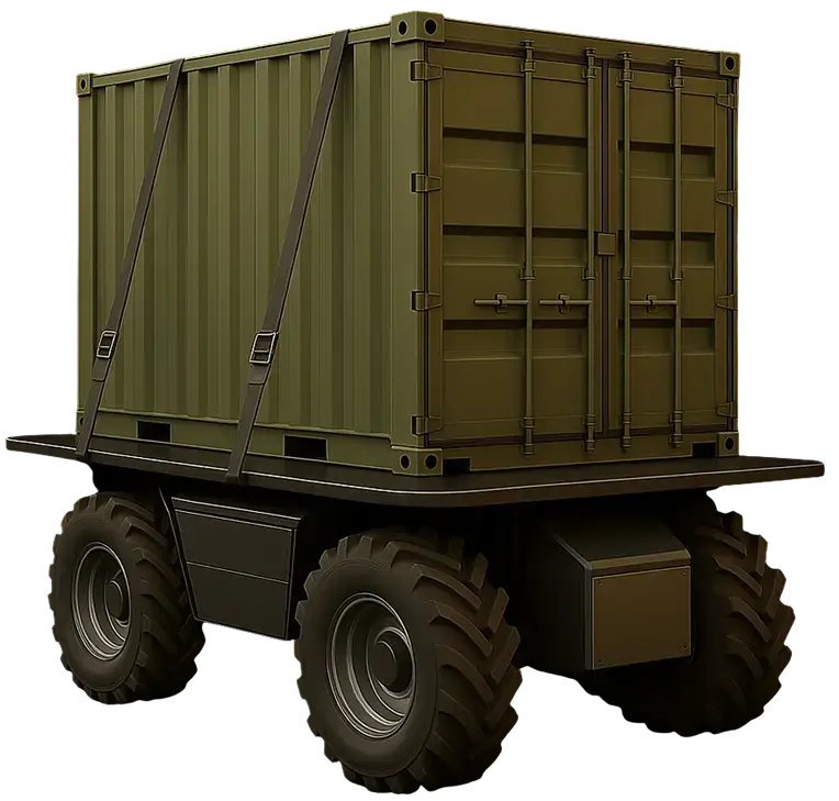 Transport von Vorräten und Fracht an die Front